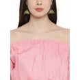thumbnail image 2 of eloria Women Fashion Off Shoulder Flared Sleeves Maxi Dress Any Occasion, Fabric: Rayon, Color : Pink, Size : 2XL, 2 of 6