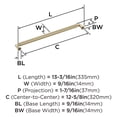 thumbnail image 5 of Amerock Balata 12-5/8 inch (320mm) Center-to-Center Golden Champagne Cabinet Pull, 5 of 6