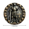 thumbnail image 2 of Fashion Templar Knight Cross Brooch Stainless Steel Round Lapel Pin Badge Handcrafted Lapel Pin Badge Brooch for Men Women, 2 of 7