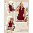 thumbnail image 6 of Nlife Women Elegant V Neck Sleeveless Flowy Pleated Tank Top, 6 of 7