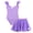 Purple, variant on MSemis Kids Girls 2 Piece Ballet Dance Ruffles Sleeve Gymnastics Leotard with Wrap Skirts