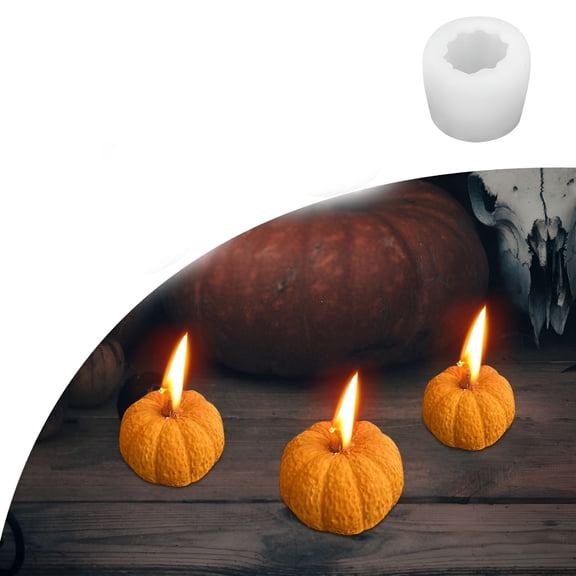 ACDANC 2026 New Pumpkin Candle Molds 3D Pumpkin Silicone Molds for Epoxy Resin Casting Thanksgiving Halloween Diy Art Gifts Home Decor 3 Sizes Optional