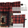 thumbnail image 3 of VHC Brands Rustic & Lodge Kitchen Window Curtains-Cumberland Patchwork Bedding Accessory, Valance 16x72, Chili Pepper Red, 3 of 7
