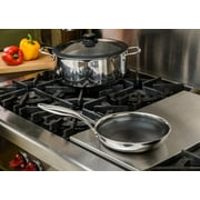 Black Cube Hybrid Quick Release Stainless Steel Frying Pan with Nonstick Coating, Oven-Safe Cookware