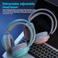 thumbnail image 1 of RGB Gaming Headphones Bluetooth Wireless Headphone pink, 1 of 5