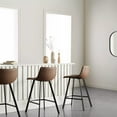 thumbnail image 3 of Bouclair Caramel Faux Leather and Metal Bar Stool, 3 of 10
