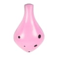 thumbnail image 1 of Ocarina alto profesional de 6 agujeros, hecha a mano, para niños y niñas. Rosado, 1 of 7