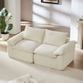 thumbnail image 2 of Leumius 80" Cloud Sofa,Modular Boneless Couches for Living Room, 3 Seater Modern Lounge Couch, No Assembly Required,White, 2 of 6