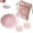 Pink, variant on 2Pcs Mahjong Dice Set, Natural Green Crystal Gemstone D6 Dice with Velvet Pouch & Ceramic Tray, 16mm Stone Dice for American Mahjong, Mahjong Accessories, Board Games & Gift for Players