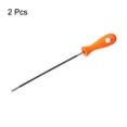 thumbnail image 3 of Uxcell 2 piezas Lima de motosierra 11/64" (4.5mm) Acero cromado de doble corte Raspador redondo con mango de plástico para pulido de cadenas de motosierra, 3 of 7