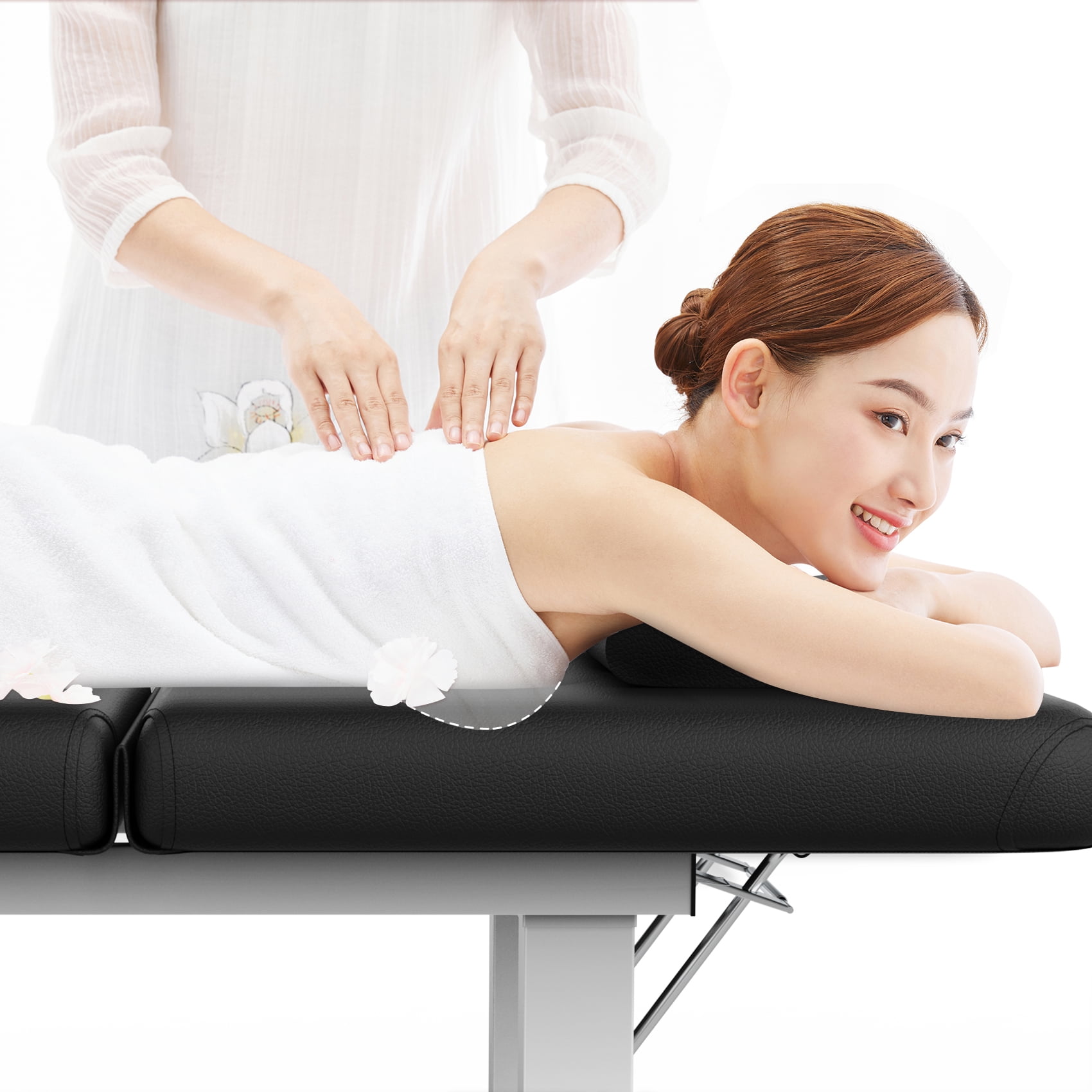 Miniyam 31.5" - High Quality Massage Table Beauty Salon Modern Beauty Bed Segmented Structure - Black