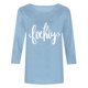 thumbnail image 3 of Mujeres Tres Cuartos de Manga Tops Día de la Mujer Impreso Cuello Redondo Blusa Suelta, Suéter de Manga Casual 3/4 para el Uso de Primavera Y Verano, 3 of 5