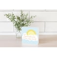thumbnail image 2 of Sunshine On Mind Yellow Sun Sky Blue 5 x 5 Wood Tabletop Sign Plaque, 2 of 4