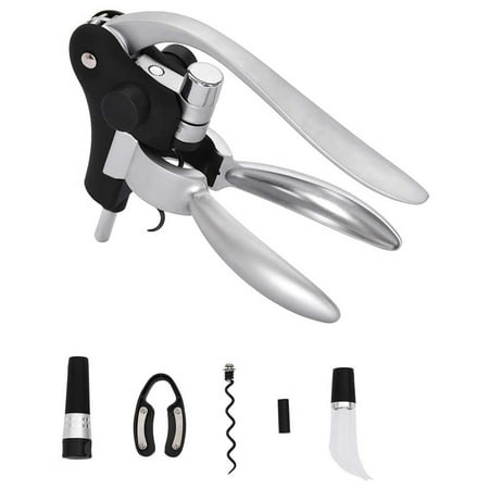 

Rabbit Wine Bottle Openers Set Lever for Screwpull Wine (Silver + Black)