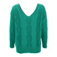 thumbnail image 6 of Ediodpoh Reversible Knit Cardigan for Women Long Sleeve Open Front Sweater with Backless Design Outwear for Fall Winter Green XL, 6 of 6