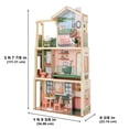 thumbnail image 3 of Click & Play Fully Assembled Pop-Up Wooden Dollhouse with 50 Accessories, 3 of 6