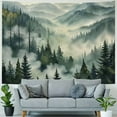 thumbnail image 4 of Shiartex Misty Forest Tapestry, Nature Mountain Tapestry Wall Hanging Watercolor Landscape Wall Tapestries for Bedroom Aesthetic Men Living Room Sage Green Wall Art Home Decor Gift  Painting, 4 of 6