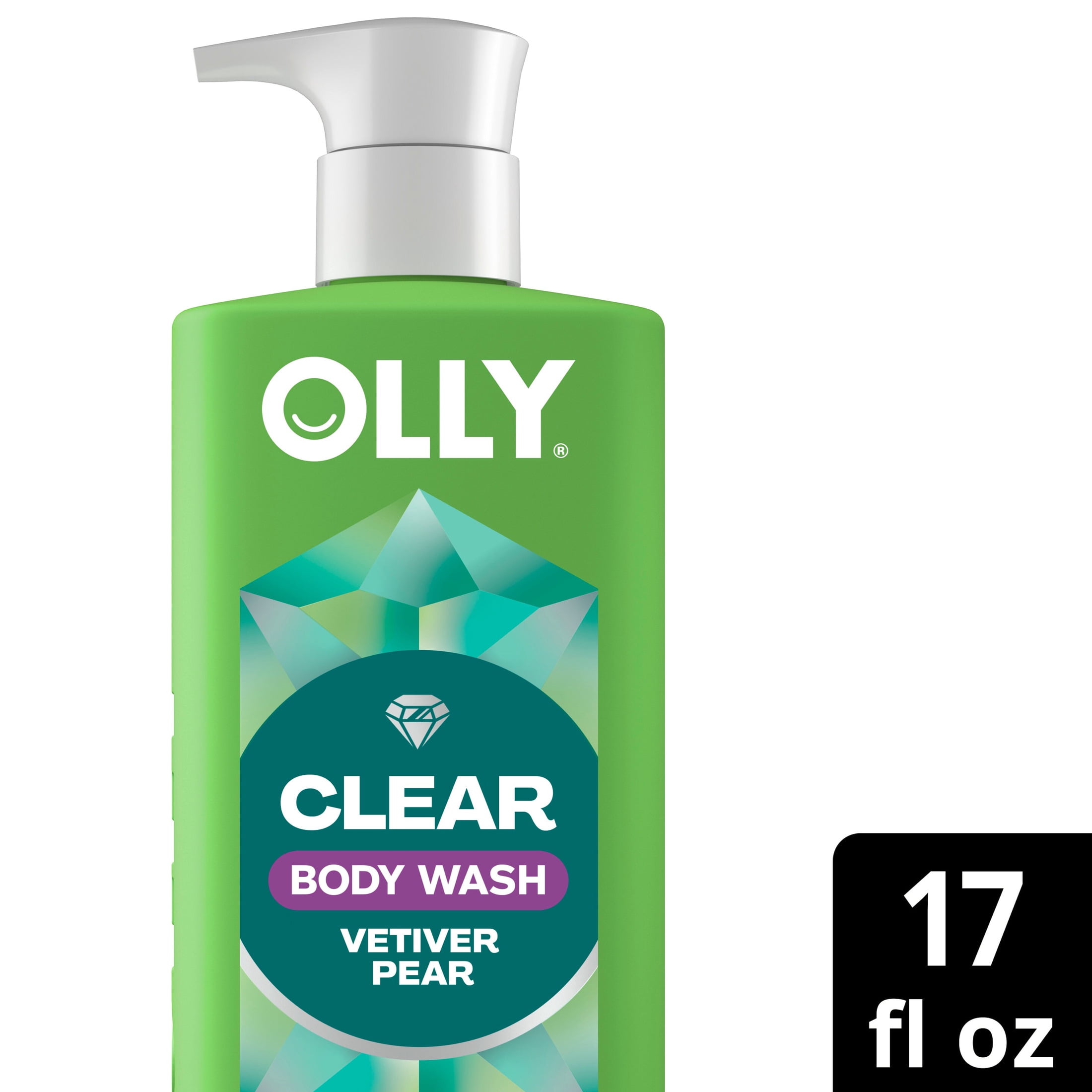 OLLY Body Wash With Salicylic Acid, Niacinamide & Vitamin A Clear Mood + Skin For Smoother Skin ,17 fl oz