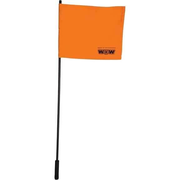 WOW Sports Giant Neon Orange Safety Flag - 48" for Boating & Watersports