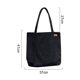 thumbnail image 2 of Bolsas de lona Bolsa de mano reutilizable Bolsa de compras Bolsas de hombro Niñas Mochilas escolares Bolsa de libros para niñas Negro, 2 of 5
