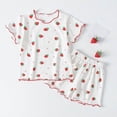 thumbnail image 2 of JUMEYU Pajama Set for Girls Kids Girl Pajama Set Toddler Boy Girl Satin Silky Button-up Pajama Sleepwear 3T 4T (Red,3-4 Years), 2 of 4