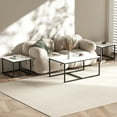 thumbnail image 5 of Nesting Coffee Tables,3 Piece Living Room Coffee Table, Rectangular Coffee Table Set,End Table Side Tables for Living Room Bedroom(White), 5 of 12