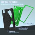 thumbnail image 3 of Case for iPad Air 11-inch M2 (2024)/Air 11" M3 (2025) Multiple Protection Shockproof Contrast Color Cover With Stand and Pen Holder, 3 of 8