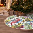 thumbnail image 6 of Daiia America Landmarks1 Drawing Merry Christmas Tree Skirt , Xmas Large Lace-up Tree Skirt, Santa Snowflakes Rustic Home Decorations New Year Party Farmhouse Decor-48", 6 of 7