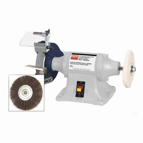 Dayton Bench Grinder,8",36 Grit,3/4HP 16W006