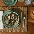 thumbnail image 2 of Gibson Elite Hailstone 16 Piece Stoneware Reactive Glaze (Service for 4) Ceramic Plates and Bowls Dinnerware Set - Tropical Green, 2 of 11
