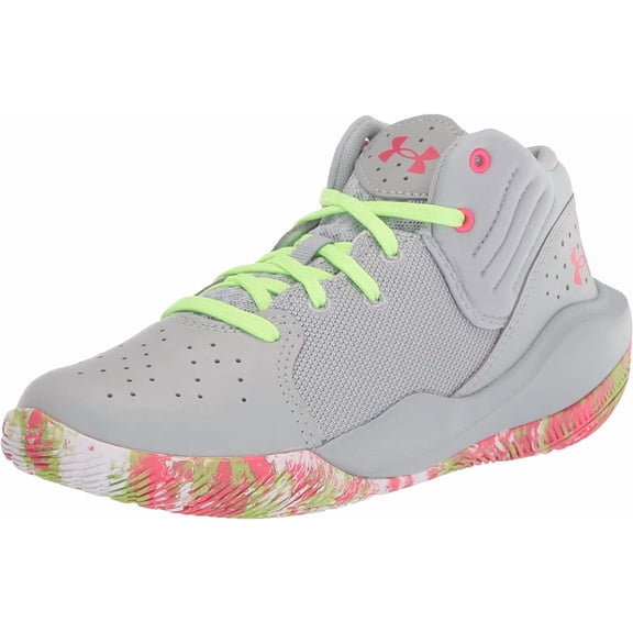 Under Armour Unisex Pre-School Jet '21, Mod Gray/Penta Pink, 11K Medium US