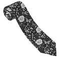 thumbnail image 5 of Men'S Tie 4.7×3.1in Is Not Easy To Deform And Fade Anti-Drift Button Design Is Easy To Take Care Of For Work Travel Daily Business Flowers Carnation Snapdragon Butterflies Bees, 5 of 8