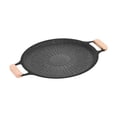 thumbnail image 3 of DimyFew Grilling Pan Round Multifunctional with Wooden Handle for Home Meats Kitchen 38cm, 3 of 8