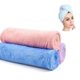 thumbnail image 2 of Toalla para secador de pelo con turbante, Turbante para el cabello, toalla para el cabello de 3 piezas, secado rápido, microfibra con turbante para el cabello, altamente absorbente, sujeción esta, 2 of 5
