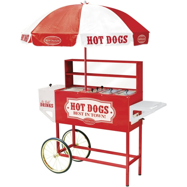 NOSTALGIA HDC701 HOT DOG CART w UMBRELLA - Walmart.com - Walmart.com