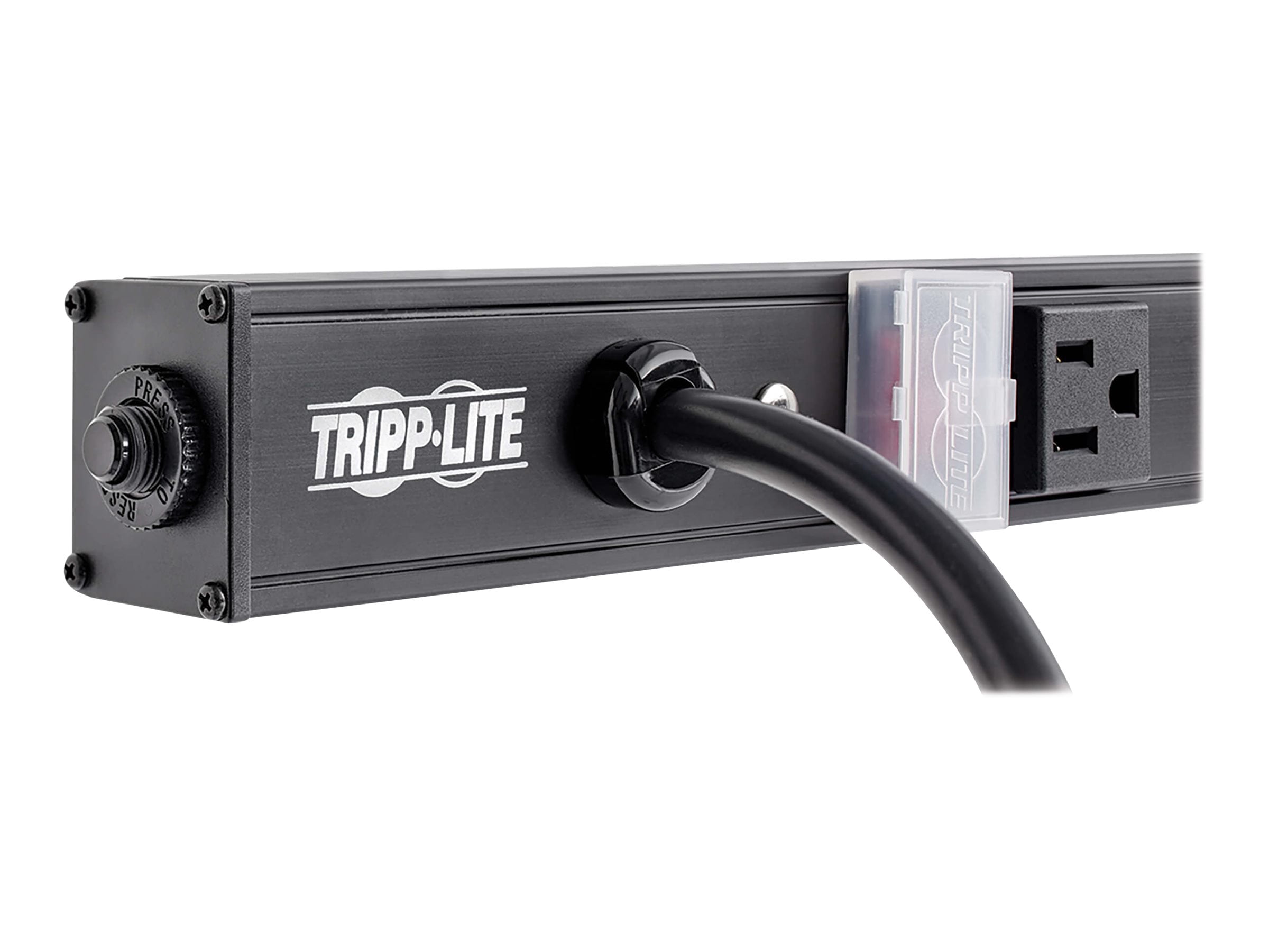 Tripp Lite 16-Outlet Vertical Power Strip, 120V, 15A, NEMA 5-15P, 15 ft. Cord, 48 in., Black Housing (PS4816B)