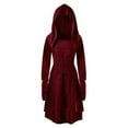 thumbnail image 2 of Turilly Women's Casual Long Sleeve Ladies Sweatshirts with Hood Solid Bandage Dress, 2 of 9
