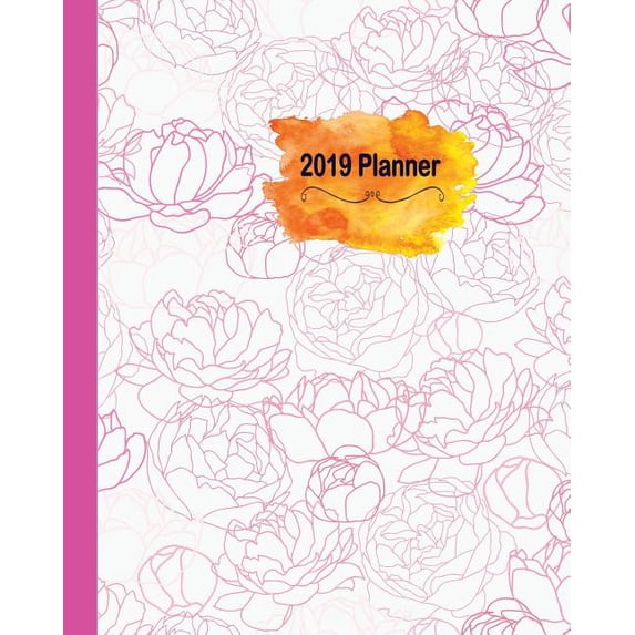 2019 Planner: 12 Monthly Schedule Calendar Organizer, Inspiration Quotes and Journal Notebook