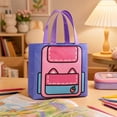 thumbnail image 5 of Canvas Tote Storage Bag with Handle,Organizer Tote for School Supplies,Multi-Purpose Portable Pouch, 5 of 6