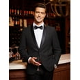 thumbnail image 2 of COOFANDY Men's Tuxedo Jacket Wedding Blazer One Button Dress Suit for Dinner Prom Party, 2 of 6