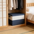 thumbnail image 2 of Sentmoon Storage for Clothes Comforter Storage Foldable Wardrobe Storage Box Extra-Large Clothing Storage Bin Bedroom Home Organization Box Storage Trunk, 2 of 7