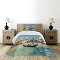 thumbnail image 4 of Ambesonne Venice Quilted Bedspread Set 2 Pcs, Sunny Day in City Travel, Twin Size, Multicolor, 4 of 5