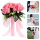 thumbnail image 1 of IDEANATEGRATE Bouquet De Artificial Rosa De Seda Rosa Para Y Fotografía En Bodas Y Eventos, 1 of 6
