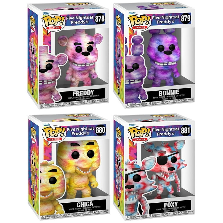 Funko Pop! Games: Five Nights at Freddy's Tie Dye Collectors Set- Bonnie,  Chica, Foxy, and Freddy