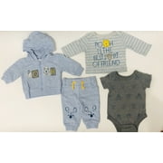 Disney Baby Kids Winnie The Pooh 4-Pc. Outfit Set, Blue 3M (3 Months) - NEW