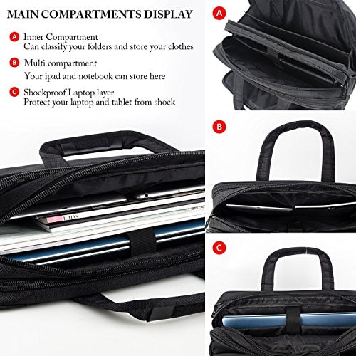 17 inch laptop bag travel briefcase with organizer expandable large hybrid shoulder bag hotsell