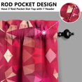 thumbnail image 3 of Kitchen Curtains 24 Inch Short - 3 Panel Set, Fashion Abstract Geometric Print, Rod Pocket Window Curtains 100% Polyester, Stylish Modern Valance for Farmhouse, Cafe, Living Room, Bedroom, Easy Wash, 3 of 3