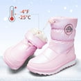 K KomForme Kids Snow Boots for Boys and Girls Pink Winter Outdoor