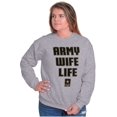thumbnail image 5 of US Army Wife Life Military Logo Women Crewneck Sweatshirt Brisco Brands S, 5 of 6