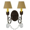 thumbnail image 3 of Meyda 142468 13 in. Antonia 2 Light with Crystals Wall Sconce, No Flowers, 3 of 5